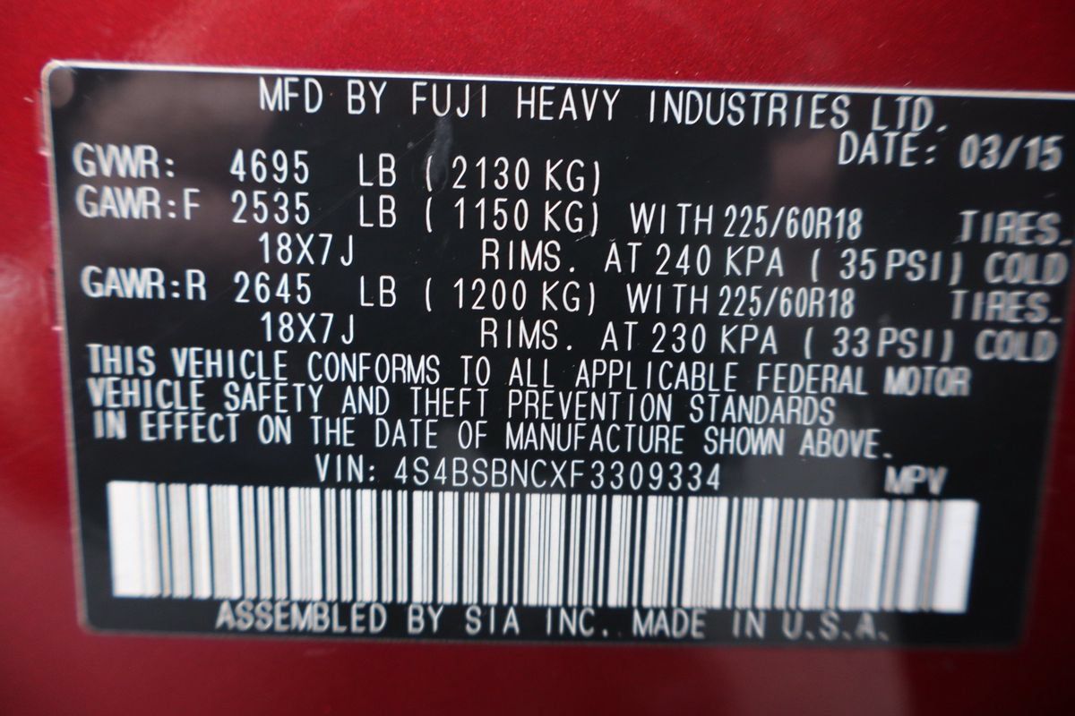 Used 2015 Subaru Outback 2.5i Limited AWD/4WD image 47
