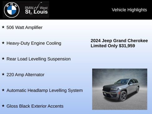 Used 2024 Jeep Grand Cherokee Limited w/ Black Appearance Package AWD/4WD image 16