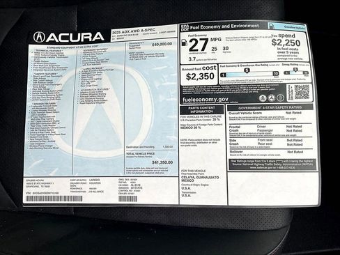 New 2025 Acura ADX A-Spec image 24