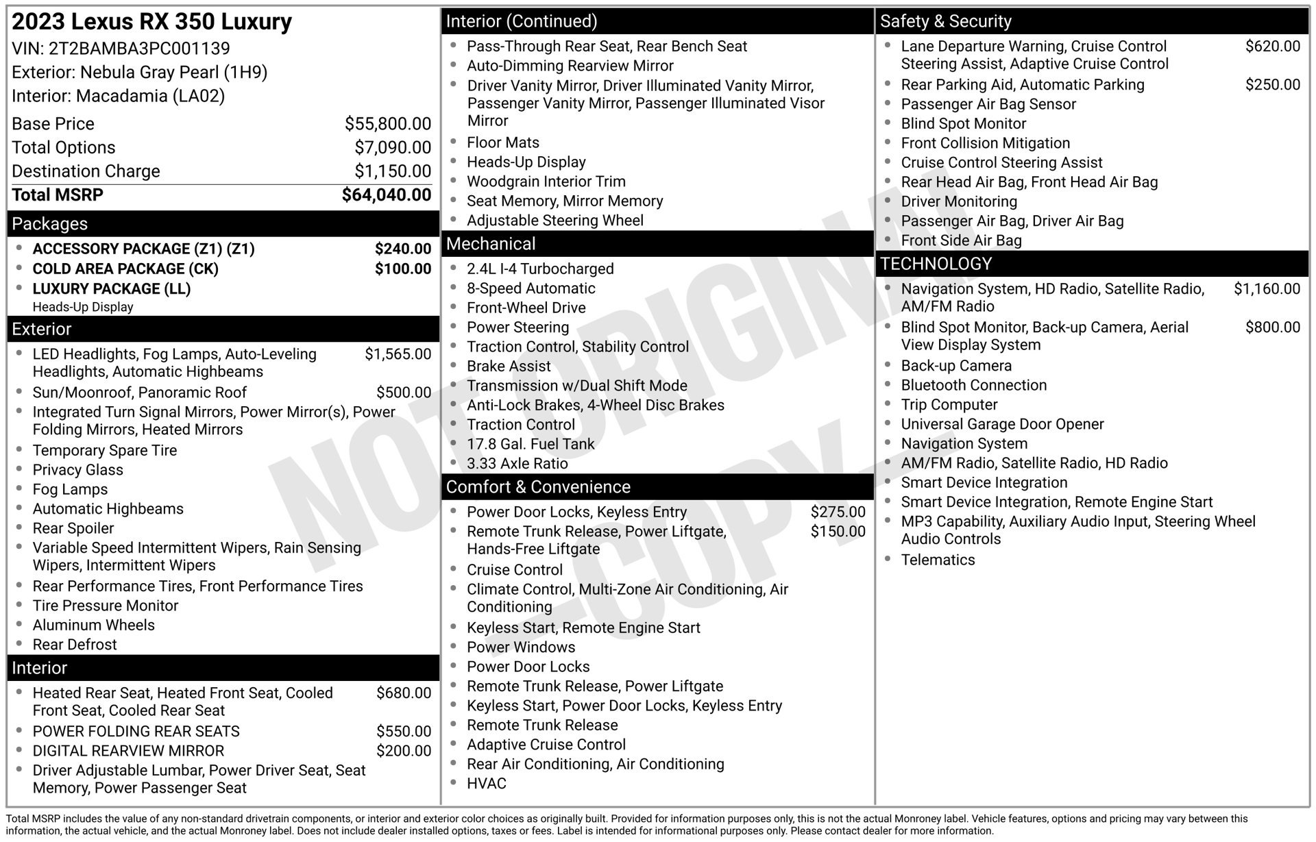 Used 2023 Lexus RX 350 FWD w/ Accessory Package (Z1) image 22