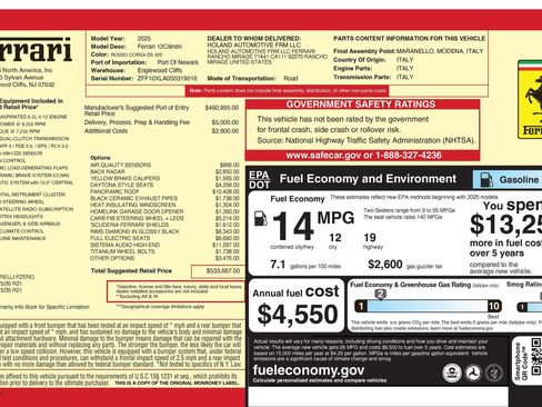 Certified 2025 Ferrari 12Cilindri RWD image 51
