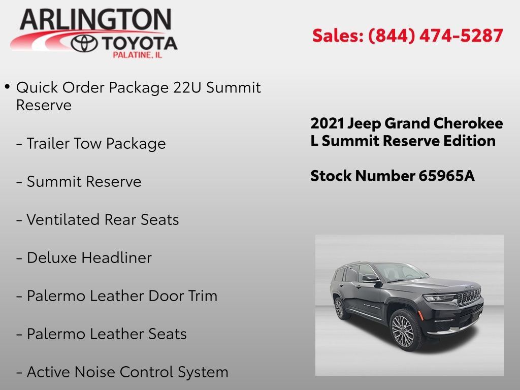 Used 2021 Jeep Grand Cherokee L Summit AWD/4WD image 2