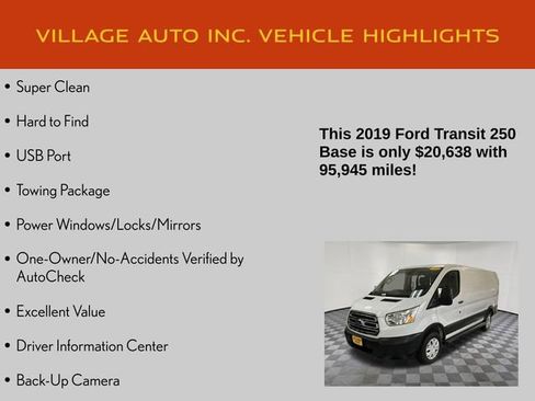 Used 2019 Ford Transit 250 130 Low Roof w/ Exterior Upgrade Package image 7