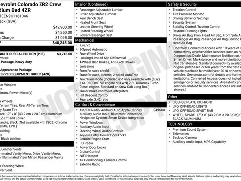 Used 2019 Chevrolet Colorado ZR2 w/ ZR2 Midnight Special Edition AWD/4WD image 16