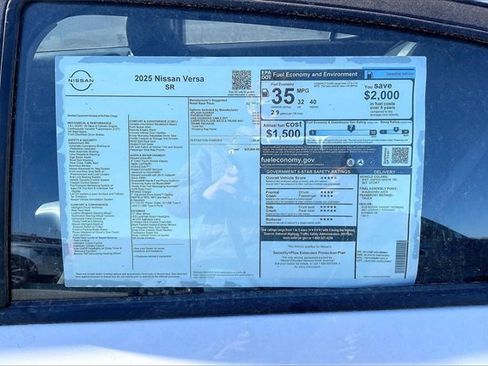 New 2025 Nissan Versa SR w/ Trunk Package image 12