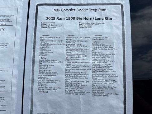 Used 2025 RAM 1500 Big Horn AWD/4WD image 25