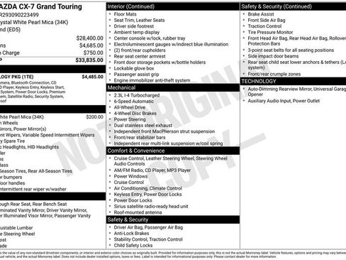 Used 2009 MAZDA CX-7 Grand Touring w/ Technology Pkg image 16