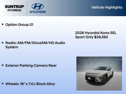 New 2026 Hyundai Kona SEL Sport AWD/4WD image 7