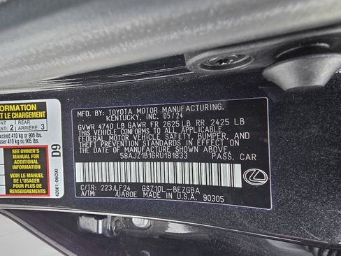 Certified 2024 Lexus ES 350 F Sport image 26