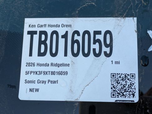 New 2026 Honda Ridgeline Black Edition image 19