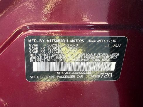 Used 2022 Mitsubishi Mirage LE image 18