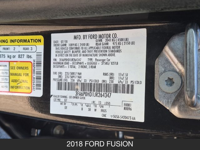 Used 2018 Ford Fusion SE w/ Fusion SE Technology Package FWD image 26