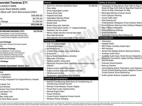 Used 2024 Chevrolet Traverse Z71 w/ Enhanced Driving Package AWD/4WD image 6