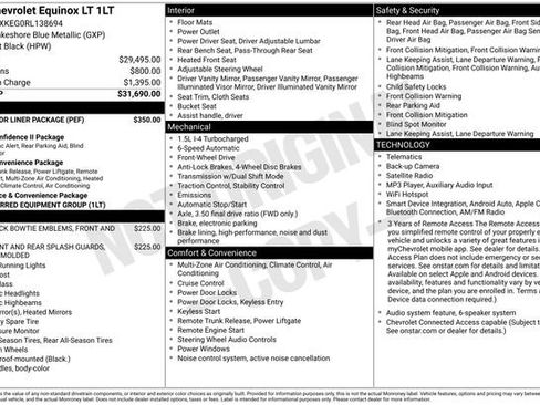 Used 2024 Chevrolet Equinox LT w/ LPO, Floor Liner Package FWD image 2