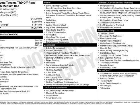 Certified 2025 Toyota Tacoma TRD Off-Road AWD/4WD image 21