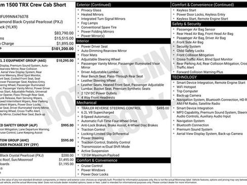 Used 2022 RAM 1500 TRX w/ TRX Level 2 Equipment Group AWD/4WD image 12