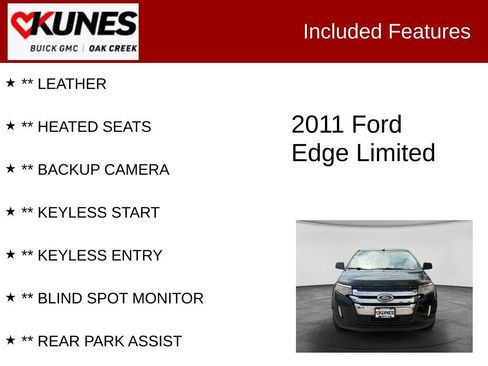 Used 2011 Ford Edge Limited w/ 301A Rapid Spec Order Code FWD image 2