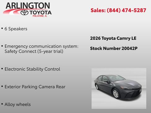 Used 2026 Toyota Camry LE FWD image 4