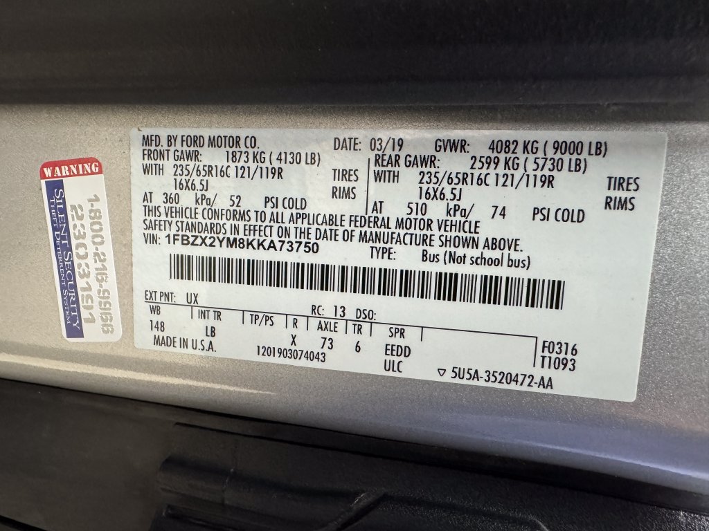 Certified 2019 Ford Transit 350 XLT RWD image 33