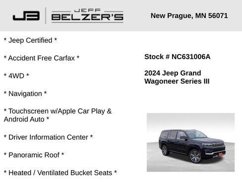 Used 2024 Jeep Grand Wagoneer Series III image 2