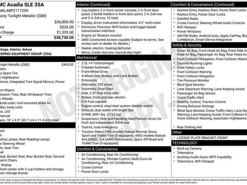 Used 2023 GMC Acadia SLE FWD image 56