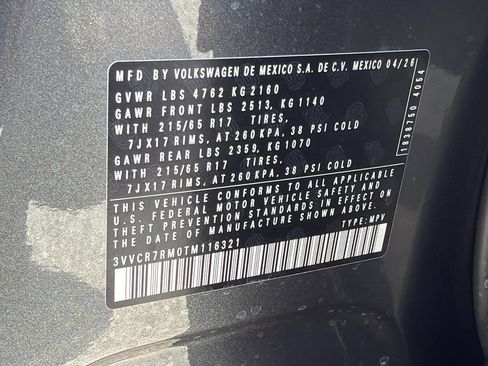 New 2026 Volkswagen Tiguan S FWD image 31
