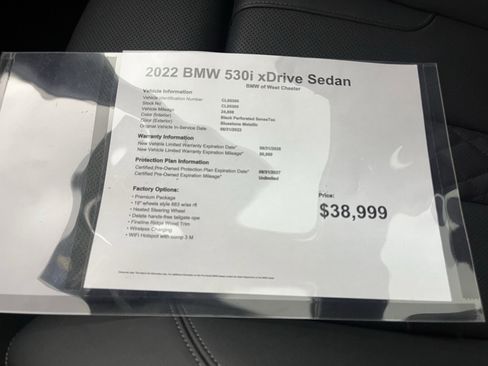 Certified 2022 BMW 530i xDrive w/ Premium Package image 19