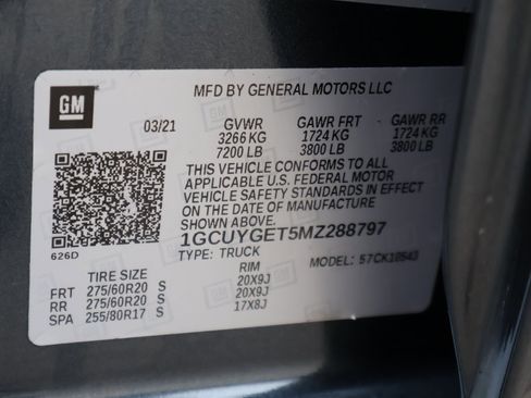 Used 2021 Chevrolet Silverado 1500 LTZ image 54