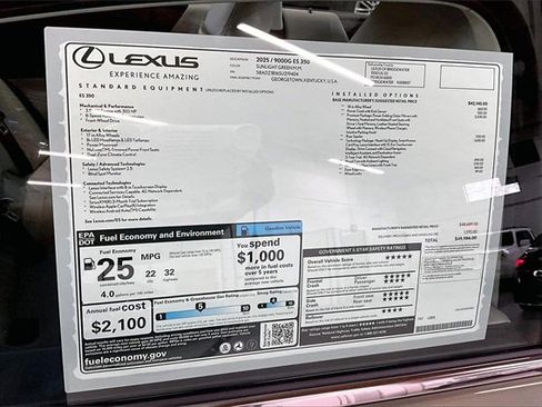 New 2025 Lexus ES 350 w/ Premium Package image 13