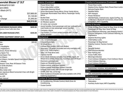 Used 2023 Chevrolet Blazer LT w/ Driver Confidence Package image 6