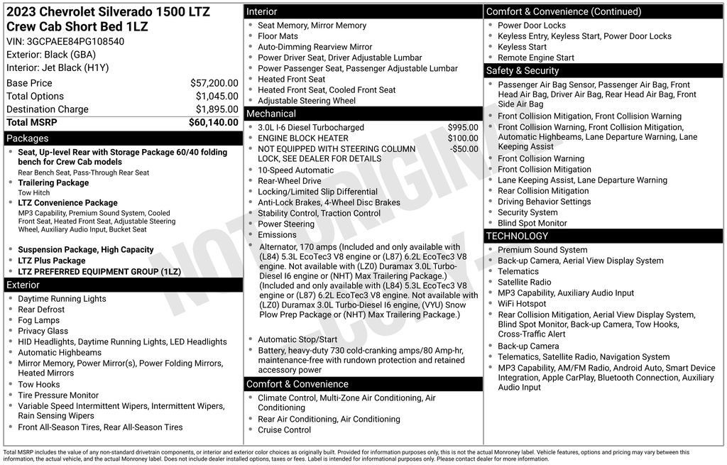 Used 2023 Chevrolet Silverado 1500 LTZ RWD image 6