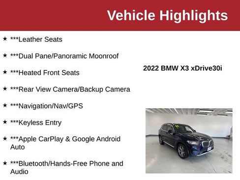 Used 2022 BMW X3 xDrive30i AWD/4WD image 10