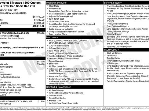 Used 2023 Chevrolet Silverado 1500 Custom Trail Boss w/ LPO, Dark Essentials Package AWD/4WD image 4