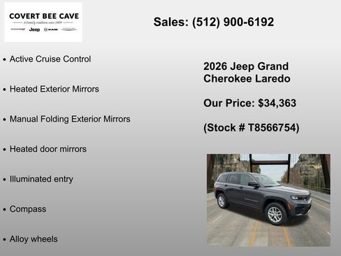 New 2026 Jeep Grand Cherokee Laredo RWD image 12