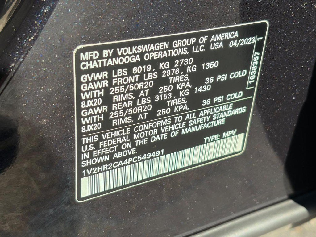Used 2023 Volkswagen Atlas SE w/ Black Wheel Package AWD/4WD image 24