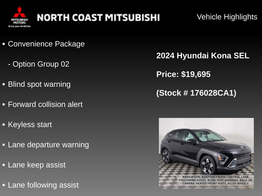 Used 2024 Hyundai Kona SEL w/ Convenience Package FWD image 2