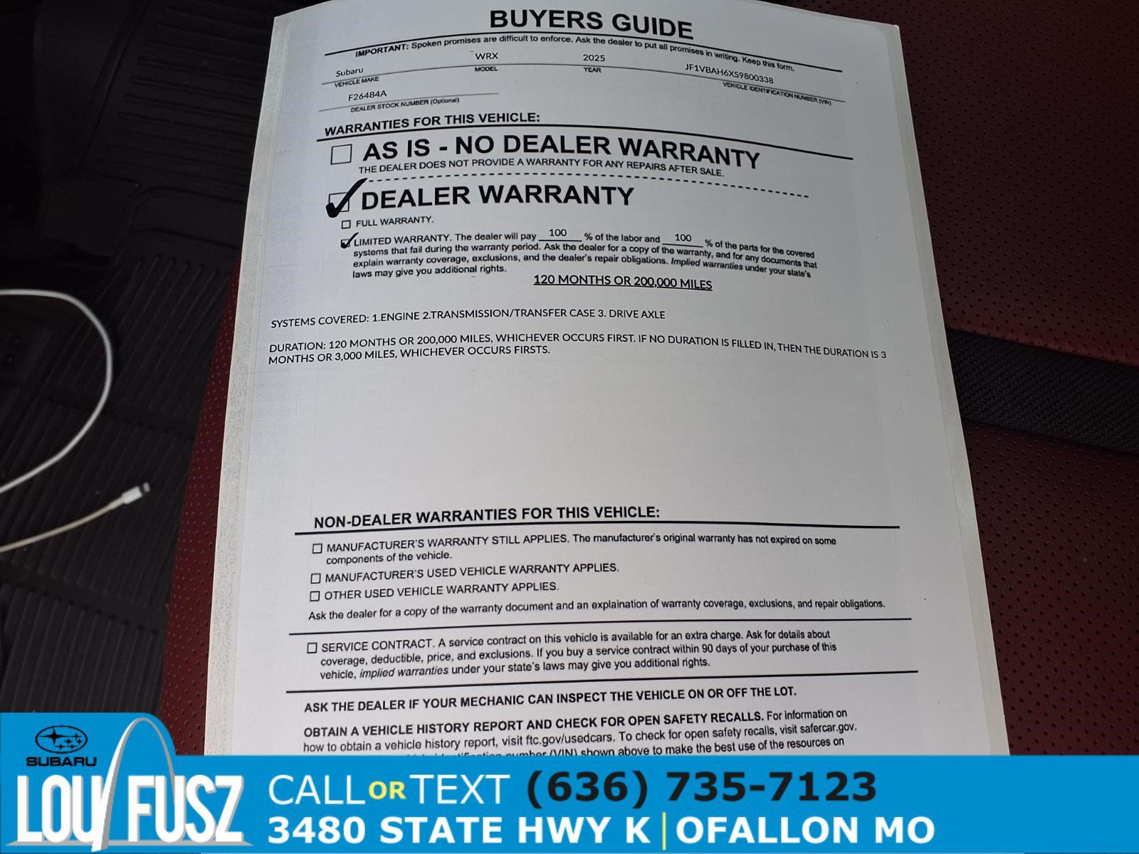 Used 2025 Subaru WRX Premium AWD/4WD image 26
