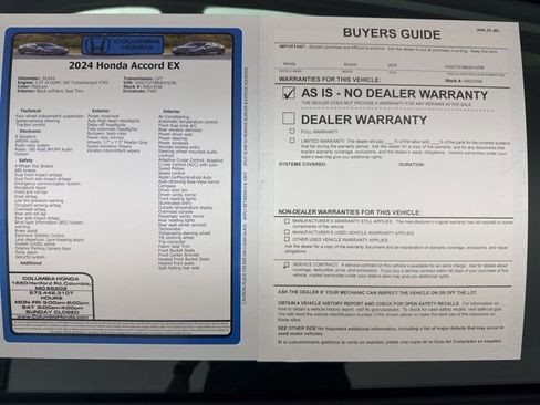 Certified 2024 Honda Accord EX image 39