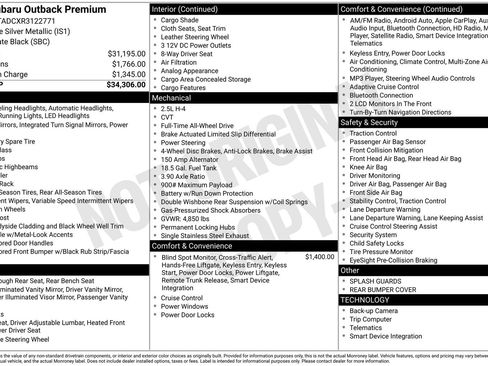 Used 2024 Subaru Outback Premium image 18