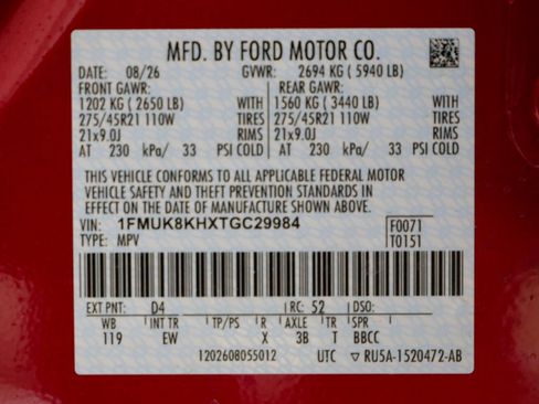 New 2026 Ford Explorer ST-Line w/ ST-Line Street Pack AWD/4WD image 30