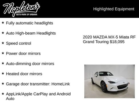 Used 2020 MAZDA MX-5 Miata RF Grand Touring image 16