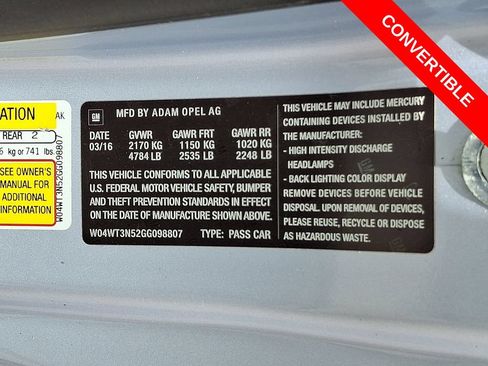 Used 2016 Buick Cascada Premium FWD image 27
