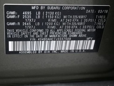 Used 2018 Subaru Outback 2.5i Premium AWD/4WD image 31