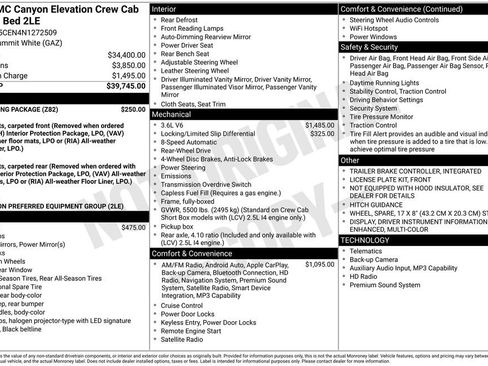 Used 2022 GMC Canyon Elevation w/ Trailering Package RWD image 2
