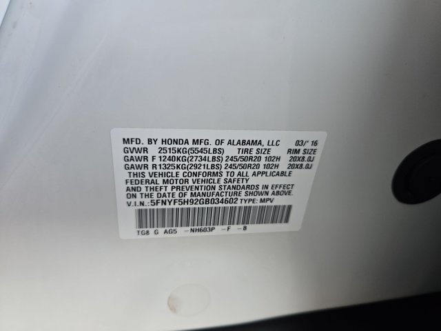 Used 2016 Honda Pilot Touring image 15