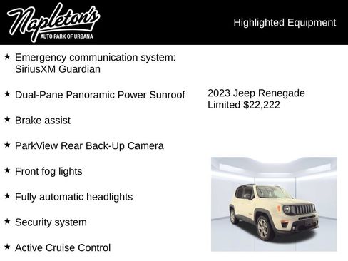 Used 2023 Jeep Renegade Limited w/ Sun/Sound Group AWD/4WD image 6