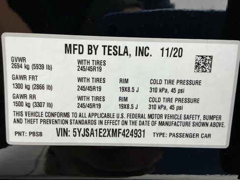 Used 2021 Tesla Model S Long Range Plus AWD/4WD image 50