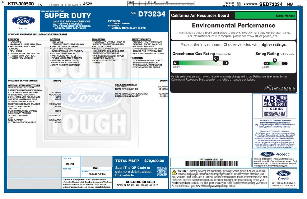 Used 2025 Ford F350 XLT w/ FX4 Off-Road Package AWD/4WD image 4