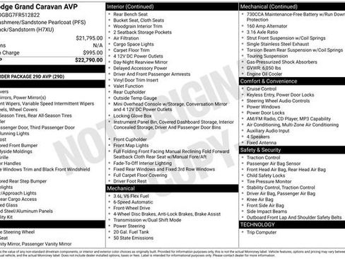 Used 2015 Dodge Grand Caravan American Value Package FWD image 2