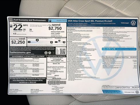 New 2026 Volkswagen Atlas Cross Sport SEL Premium R-Line AWD/4WD image 22